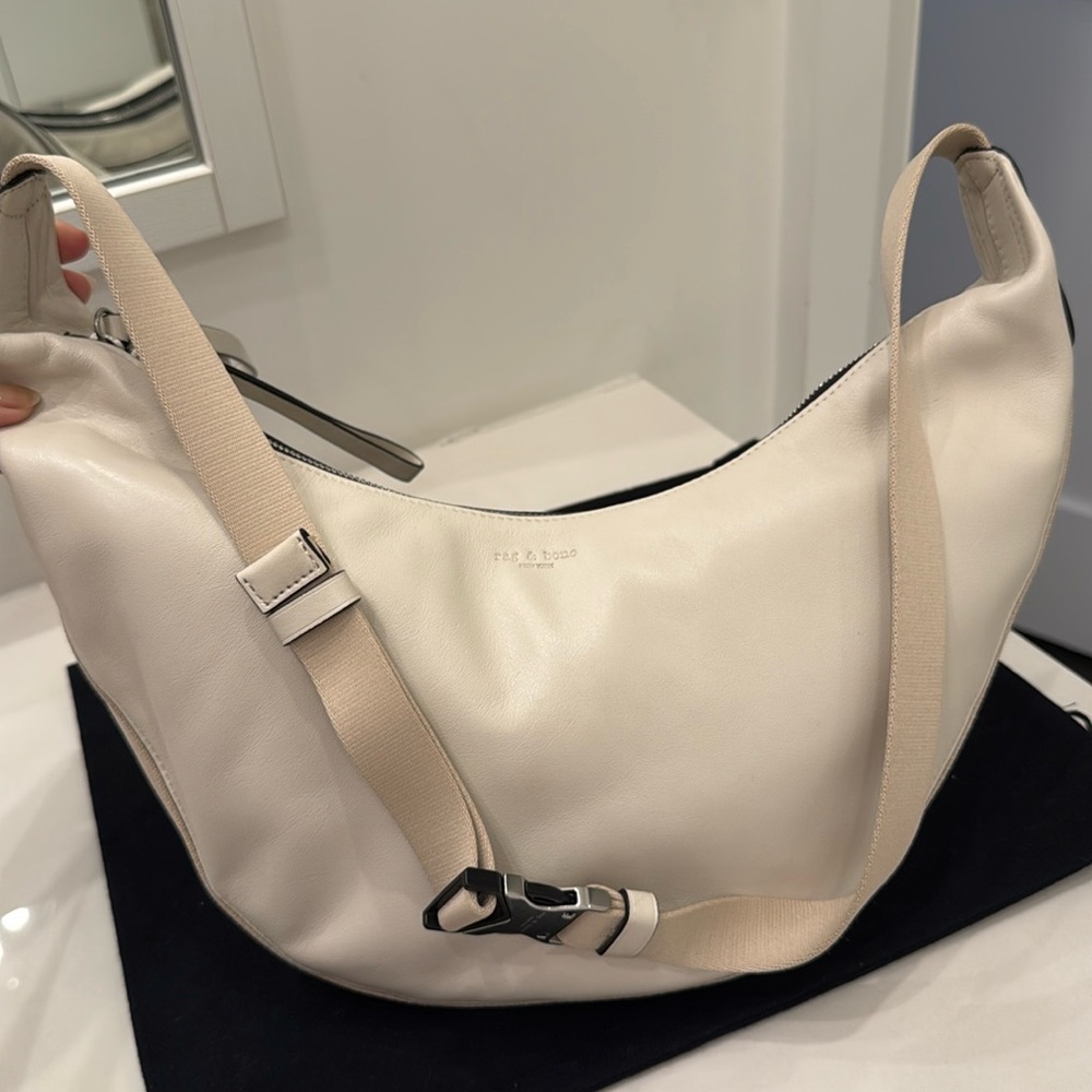 rag & bone Cream Hobo Bag